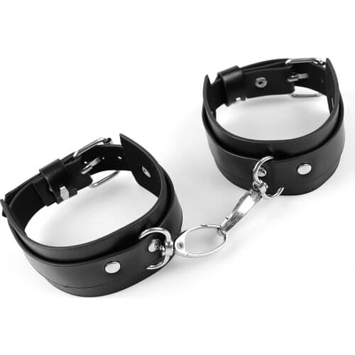 BDSM Restraints Erotic Leather Handcuffs Adult Cuffs Bondage Fetish fantasy Sex Toys For Women couples Games Flirting Store