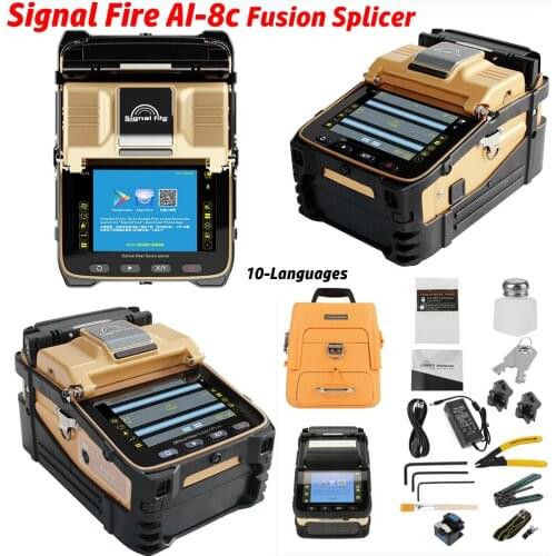 Signal Fire AI-8c Fusion Splicer Automatic Fiber welding splicing Machine 6 motors 10-languages AI-8 as AI-9