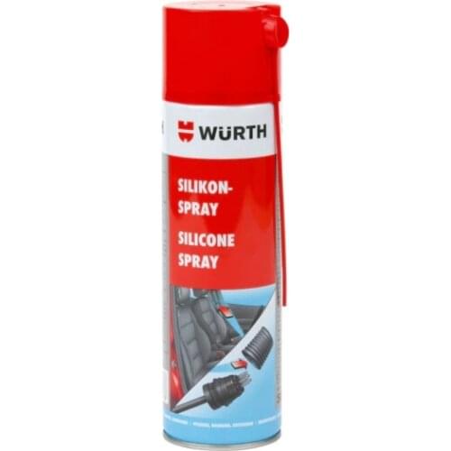 WURTH Silicone Spray 500 Ml Car indoor and outdoor venues of plastic located, rubber and metal parts long lasting protection