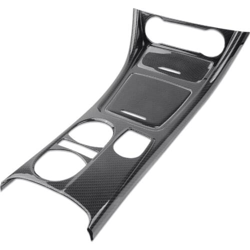 Carbon Fiber Style Central Gear Shift Water Cup Holder Panel Cover Trim 3Pcs For Mercedes Benz CLA GLA A Class 2013-2018 LHD ABS