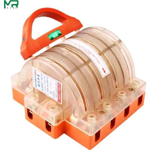 High-quality 1PSC /63A/100A/160A / 225A 4P Transparent with lamp Two Pole Double Throw Knife Disconnect Switch