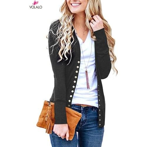 11 Solid Color Women Knitted Cardigan Coat Spring Autumn 2020 Casual V-Neck Long Sleeve Crochet Knit Sweater Coat Female Tops