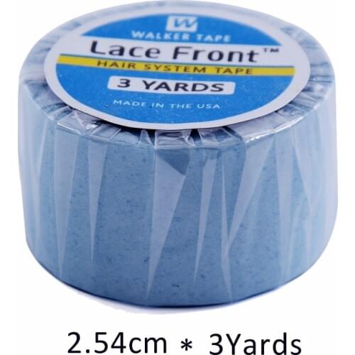 1 inch /2.54cm * 3yard Blue Wig Lace Front Support Double Sided Adhesive Tape For Hair Extension/Toupee/Lace Wig/Pu Extension