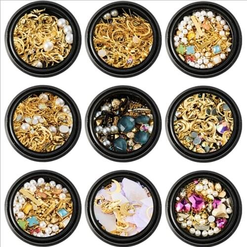 1 Box Mixed Colorful Rhinestones For Nails 3D Crystal Stones For Nail Art Decorations Diy Design Manicure Diamonds