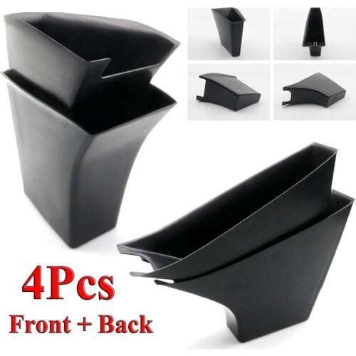 4 Pcs Storage Box Car Organizer Seat Gap PU Case Pocket Handle Pocket Door Side Pallet Armrest Container For 18-19 Tesla Model 3