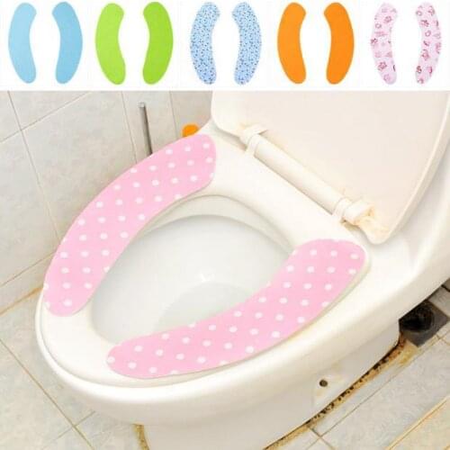5 Pairs/Lot Sticky Toilet Mat Warm Potty Pad can be Repeatedly Washed Toilet Seat Cushion Eco-Friendly Toilet Seat Cover