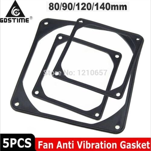 5Pieces LOT PC Computer Case Fan Anti-Vibration Rubber Gasket 120 x 120 mm 12cm 80mm 90mm 140mm Shock Absorption Pad