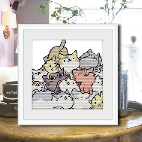 Cat Diamond Painting Full Diamond Cross Stitch Diamond New Living Room Dining Room Bedroom Cartoon Children Diamond Embroidery