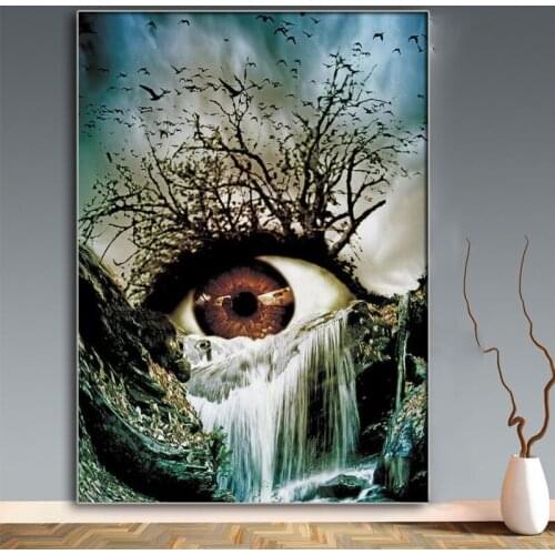 Fantasy Art Diamond Painting Butterfly Eyes Tears Rhinestone Picture Square Full Circle Diamond Embroidery Beaded Home Decor