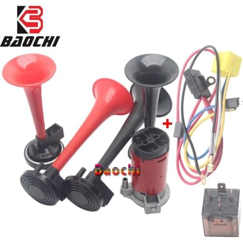 Car Horn Compressor 12V Electrion Horn Siren Tone Vehicle Alarm Air Horn Train for VW Toyota BMW HY Chevrolet Benz Audi Peugeot