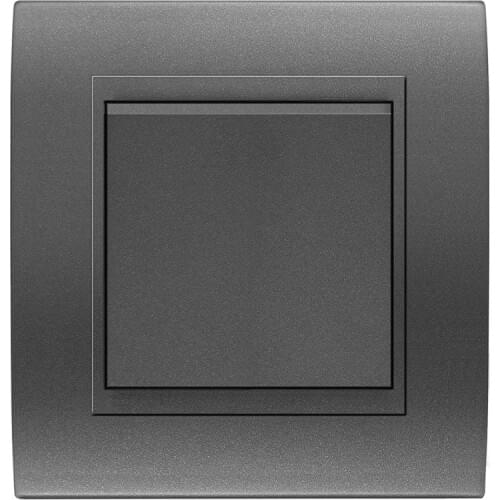 BSEED PC 1Gang Wall Switch EU Standard 86*86mm Grey Color Home improvement