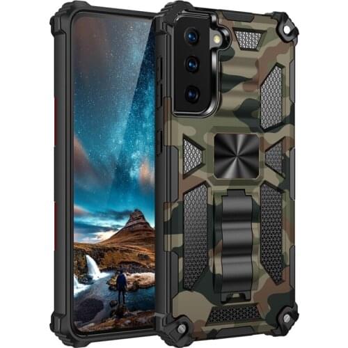 Funda Case for Samsung Galaxy S21 Ultra S20 FE S20 Note 20 Ultra A51 A71 Camouflage Anti Fall Coque Protective Phone Case Cover