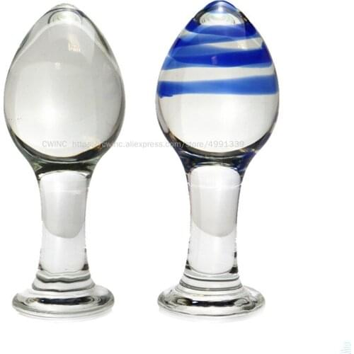 CW0187 Glass Anal Plug Women for Beginner 11.3cm*4.4cm