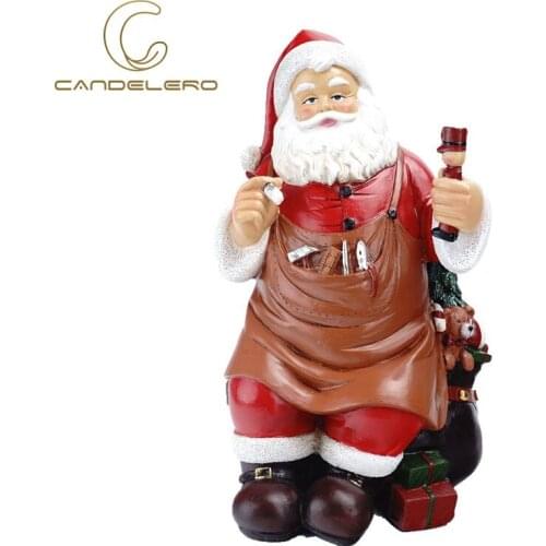 Statues Decor For Room Santa Craftsman Christmas Ornaments Sculptures Figurines For Interior Room Ornaments Home Decor Craft