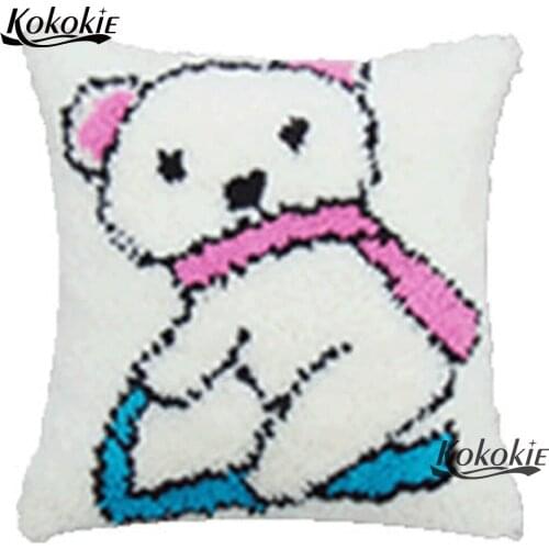 DIY cartoon pattern Cross Stitch Needlework Crocheting Rug Embroidery Latch Hook Kit Rug Cushion Pillow Mat 3d carpet