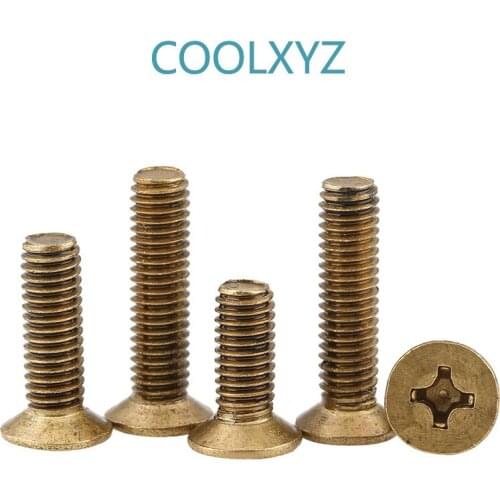 GB819 copper screw, screw, countersunk head, screw, screw, M5M6 10Pcs