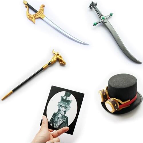 Identity V Game Costume Cosplay Props Swrod Cane Hat for Halloween Gift
