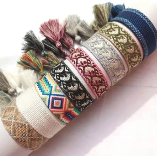 Classic Friendship Bracelet Fashion Woven Plain Bracelets Super Cute Women Stacking Jewelry with Tassels Adjustable Length 2021