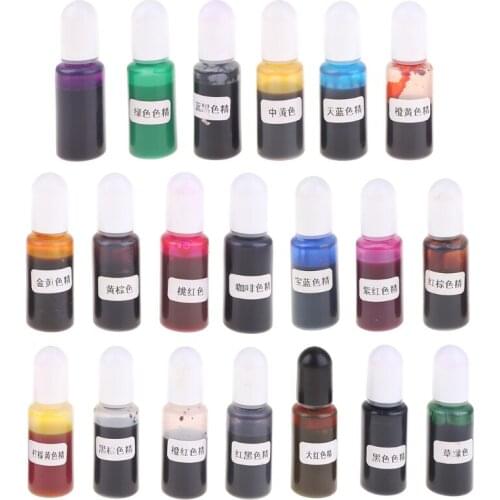20 Colors Epoxy Resin Dye Translucent Liquid Resin Colorant Non-Toxic Epoxy Resin Ink Pigment Kit Resin Jewelry Making