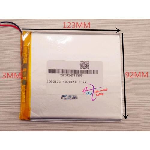 Best battery brand Free shipping 4000mAh 3.7V original tract and other tablet PCs lithium polymer battery 3092123