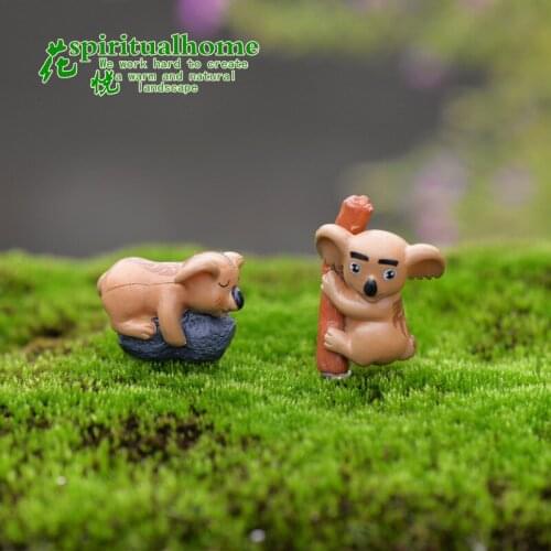Mini kawaii Koala action Figures micro fairy garden decoration figurine Toys miniature terrarium dollhouse DIY accessories