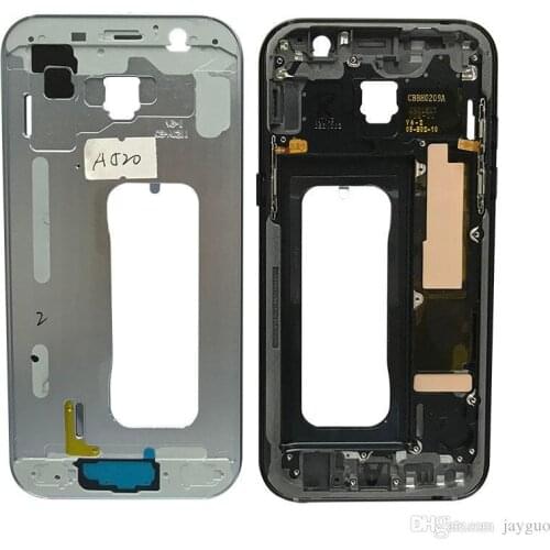 OEM Middle Housing Frame Bezel Cover+ Power On Off Side Button For Samsung Galaxy A5 A7 2017 A520 A720