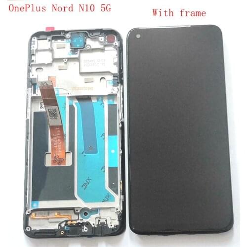 Original For Oneplus Nord N10 5G Lcd Screen DIsplay+Touch Glass Digitizer Frame full set Pantalla Replacement BE2029