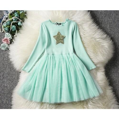 Little Star Girls Tutu Dress Lovely Kids Bubble Skirt From Age 2T to 6T Adorable Princess Dress Pretty Girls T-Shirt