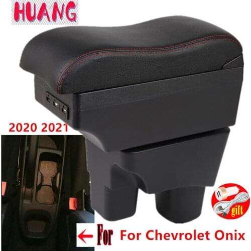 For Chevrolet Onix Armrest box For Chevrolet Onix Interior Parts Car Armrest box Retrofit parts Storage box with USB LED