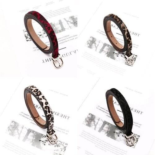 Trend Womens New Leopard Belt Thin Pin Buckle Fashion Waistband Belt Women
