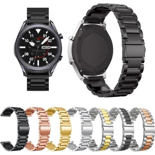 For Samsung galaxy watch 3 45mm Strap Stainless steel watchbands High Quality Bracelet 22mm Watch band For galaxy watch 46mm