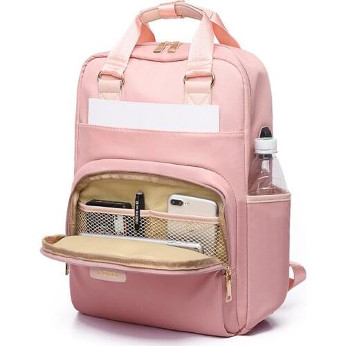 Waterproof Laptop Backpack with usb charing port Fashion Girl bag 13 13.3 14 15 15.4 15.6 inch Backpack for Women Oxford cloth