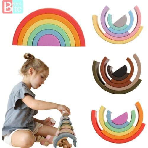Silicone Stacking Rainbow Silicone Stacking Toys Stacking Toy for 1 Year Old and Up Stacking Rainbow for Kids and Babies