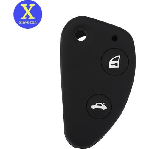 Xinyuexin Silicone Car Key Cover FOB Case For Alfa Romeo 147 156 166 GT JTD TS Flip Remote Car Key Jacket Wallet Bag Car-stying
