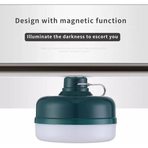 LED Rechargeable Light Bulb Magnetic Stall Bulb Stall Night Market Light Outdoor Camping Power Outage Lighting Emergency Light