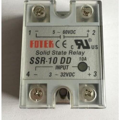 5-60VDC to 3-32VDC 10A SSR-10DD Solid State Relay Module with Plastic Cover