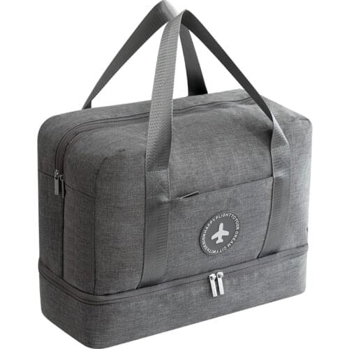 New Cationic Fabric Waterproof Travel Bag Large Capacity Double Layer Beach Bag Portable Duffle Bags Packing Cube Weekend Bags