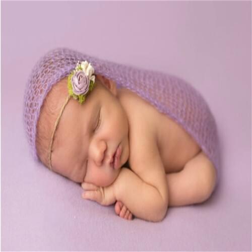 1Pcs Newborn Photography Wraps Handmade hammock Mohair baby photo accessories Baby Photo props scarfShoot Accessories 40*60cm