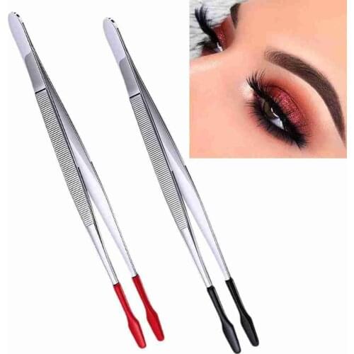 1pcs Rubber Tip Tweezers PVC Silicone Precision Tweezers Laboratory Industrial Hobby Craft Tweezers Tool