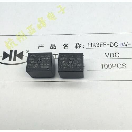 100pcs/lot HK3FF-DC12V-SHG A set of 5 pins for conversion 10A250VAC T73