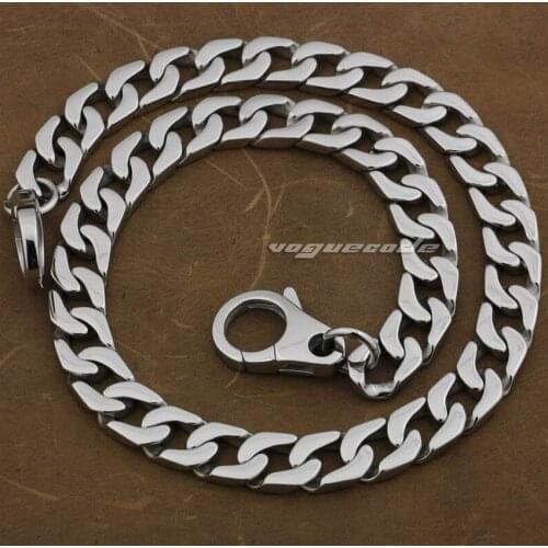 14" ~ 36" 316L Stainless Steel Curb Link Mens Biker Rocker Punk Wallet Chain 5C015WC