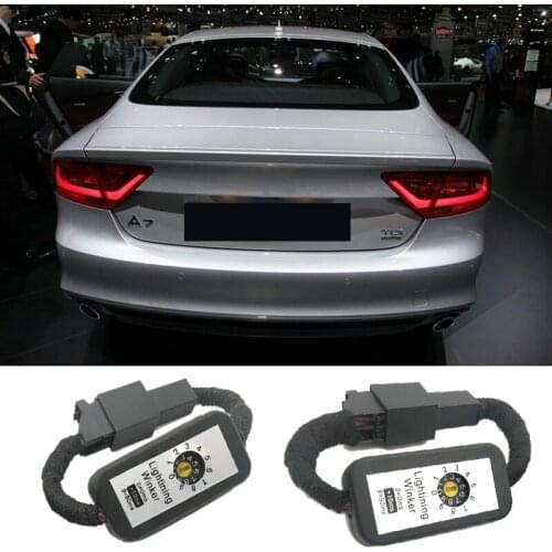 2Pcs Car Light Dynamic Turn Signal Indicator LED Taillight Add-on Module For- A7 Sportback 2012-2014