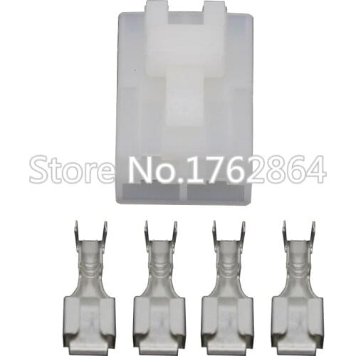 4 Pin nylon plastic parts car connector car connector with terminal DJ7042B-6.3-21 4P
