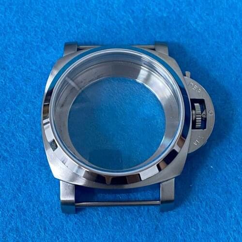 44mm 316 Stainless Steel Watch Case Mineral Glass Light Sand 1950 Case Suitable for ETA 6497/6498 Seagull ST3600/ST3620 Movement