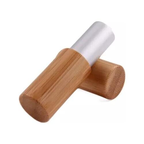 5g Empty Natural Bamboo Lipstick Containers Lip Balm Tubes Jars Travel Lipstick Containers Tube Cosmetic Packaging Bottles