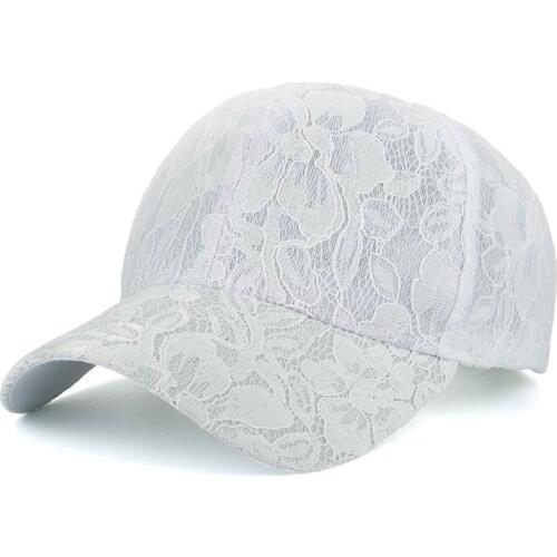 Princess Style Lace Embroidery Flower Spring and Summer Women Baseball Caps Breathable Lady Snapback Hats Young Lady Caps BQ091
