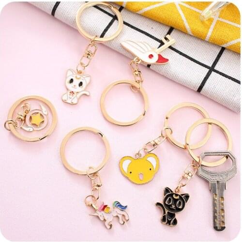 Cute Cartoon Animals Girl Keychain Kawaii Women Car Key Chains Key Chain Accessories Cute Pendant Key Ring Lovers Best Gift