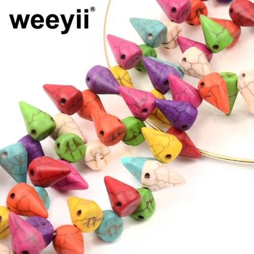 Natural Stone Colorful Tapered Shape Stone Beads Loose Spacer Beads For Jewelry Handmade Making DIY Necklace Bracelet Accessorie