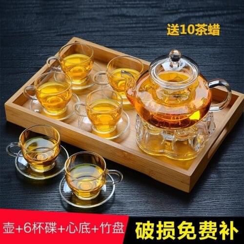 Household tea tray bamboo tray rectangular Chinese solid wood tray tea cup tray tea set bamboo tea tray