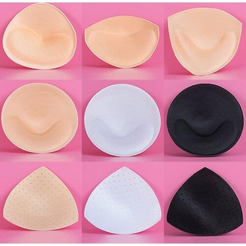2pcs 1pair Women Intimates Accessories Sponge Swimsuit Breast Push Up Bra Padding Chest Enhancers Bra Foam Insert Chest Cup